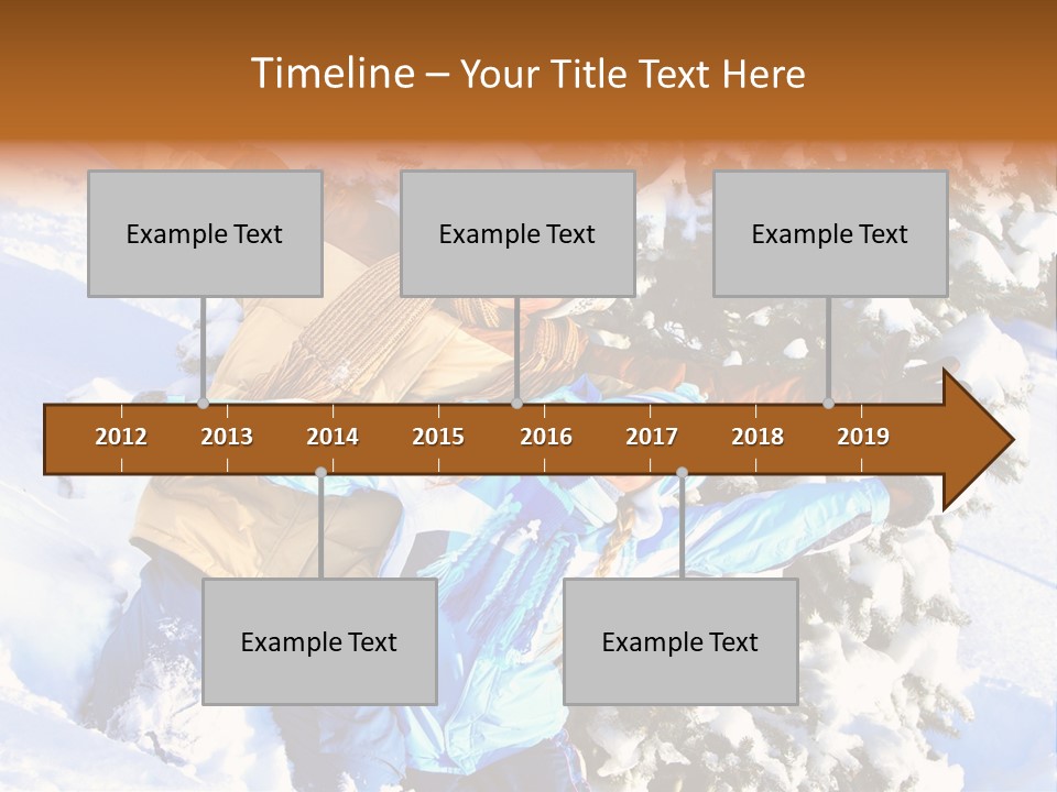 Snowy Sport Hugging PowerPoint Template