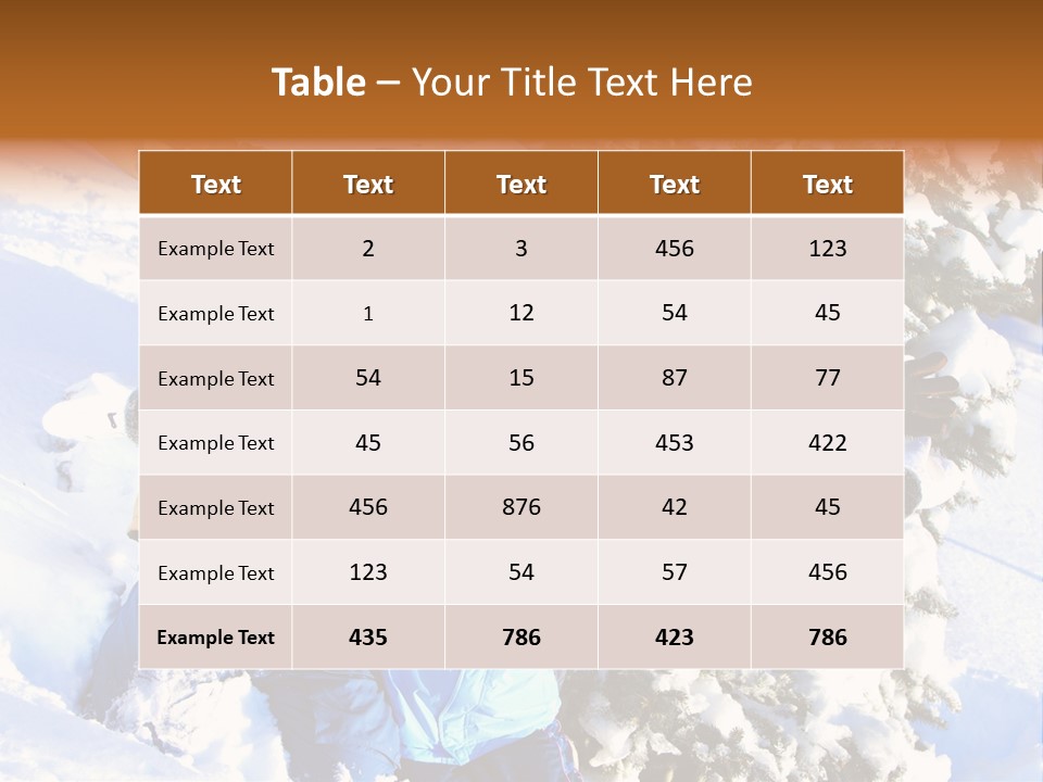 Snowy Sport Hugging PowerPoint Template