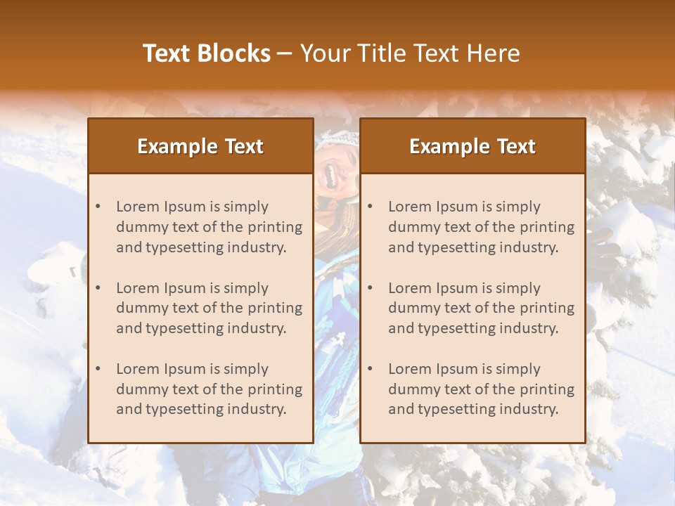 Snowy Sport Hugging PowerPoint Template