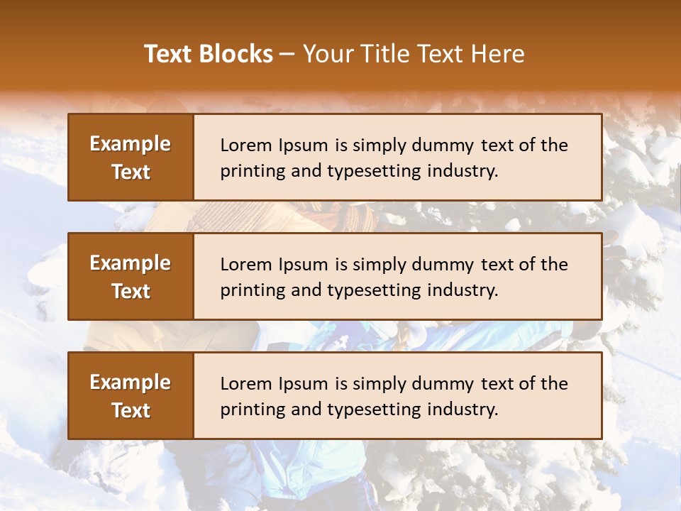 Snowy Sport Hugging PowerPoint Template