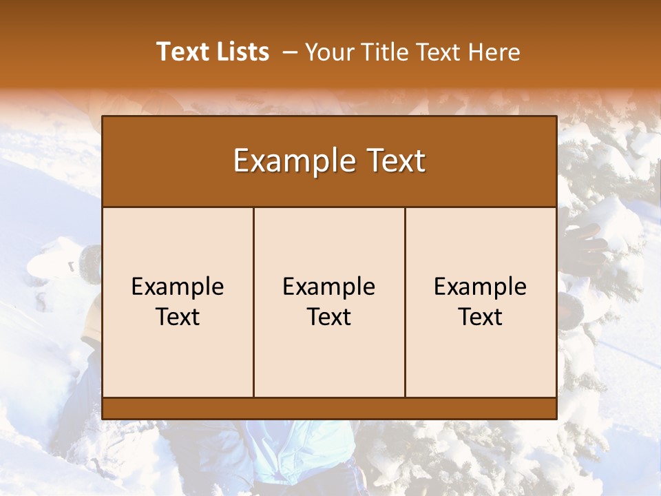 Snowy Sport Hugging PowerPoint Template