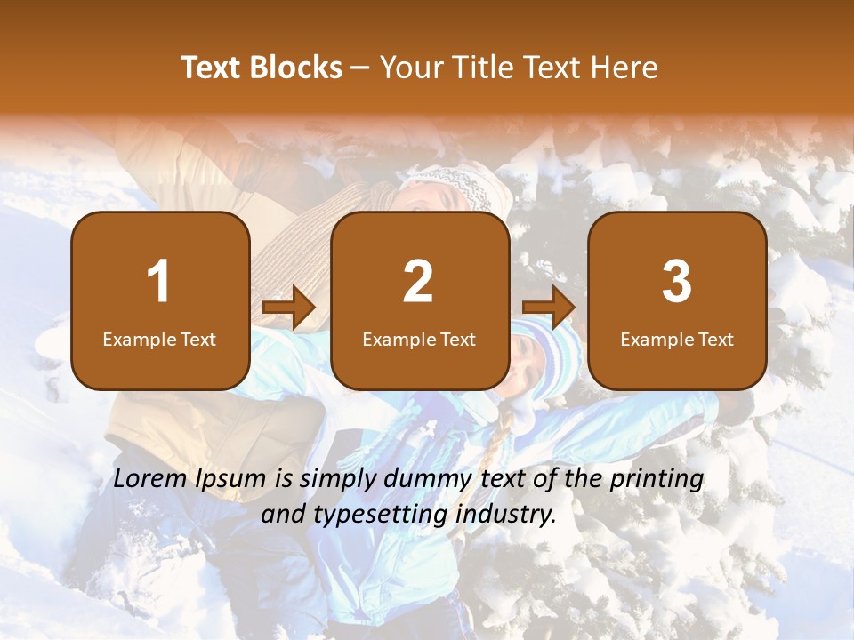 Snowy Sport Hugging PowerPoint Template