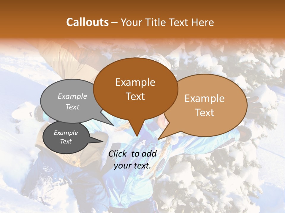 Snowy Sport Hugging PowerPoint Template