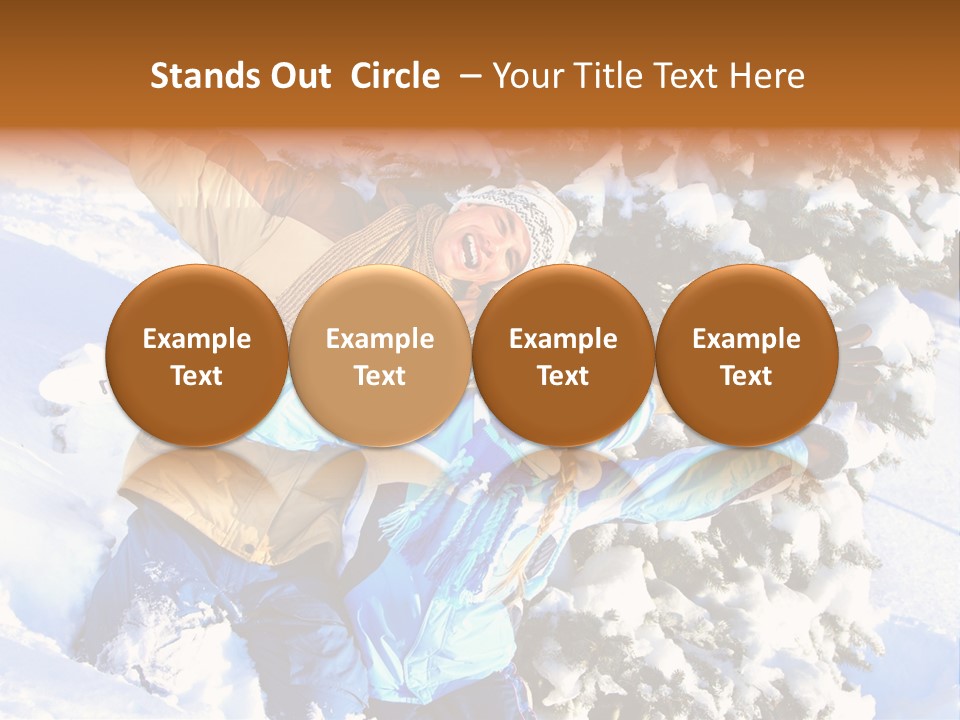 Snowy Sport Hugging PowerPoint Template