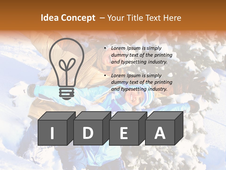 Snowy Sport Hugging PowerPoint Template