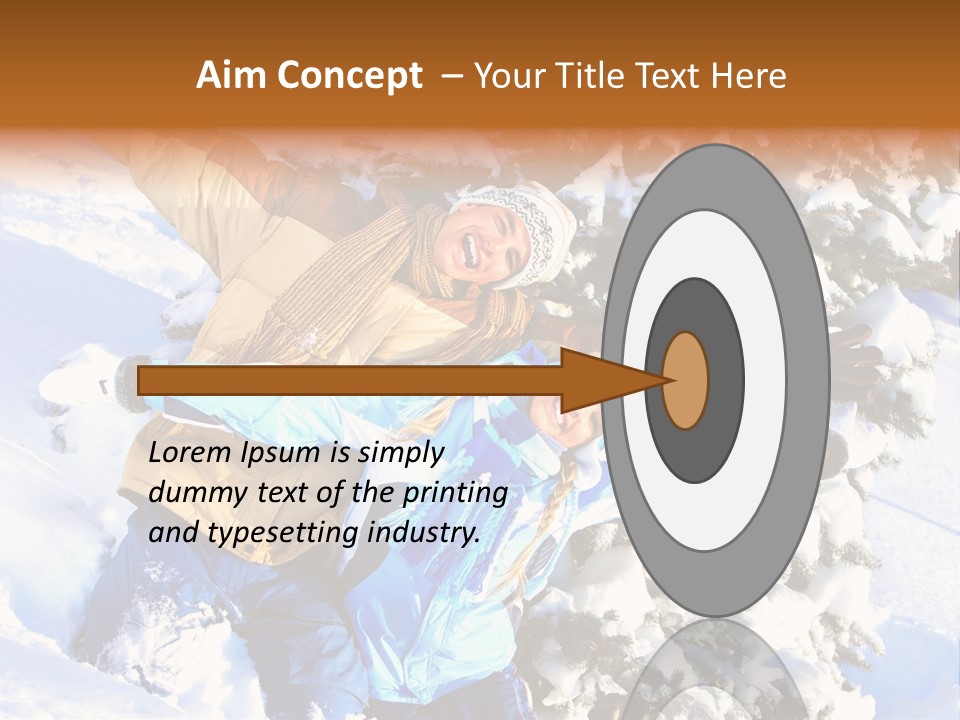 Snowy Sport Hugging PowerPoint Template