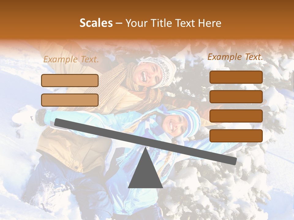 Snowy Sport Hugging PowerPoint Template