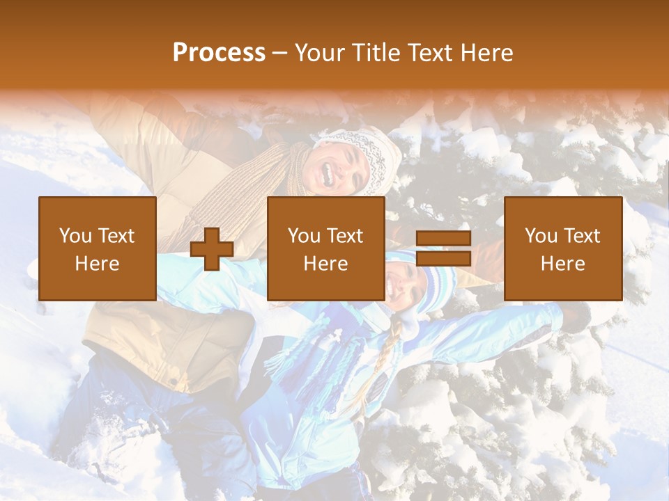 Snowy Sport Hugging PowerPoint Template