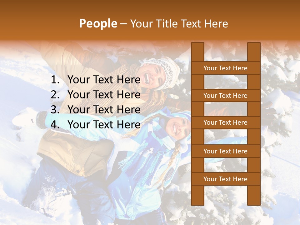 Snowy Sport Hugging PowerPoint Template