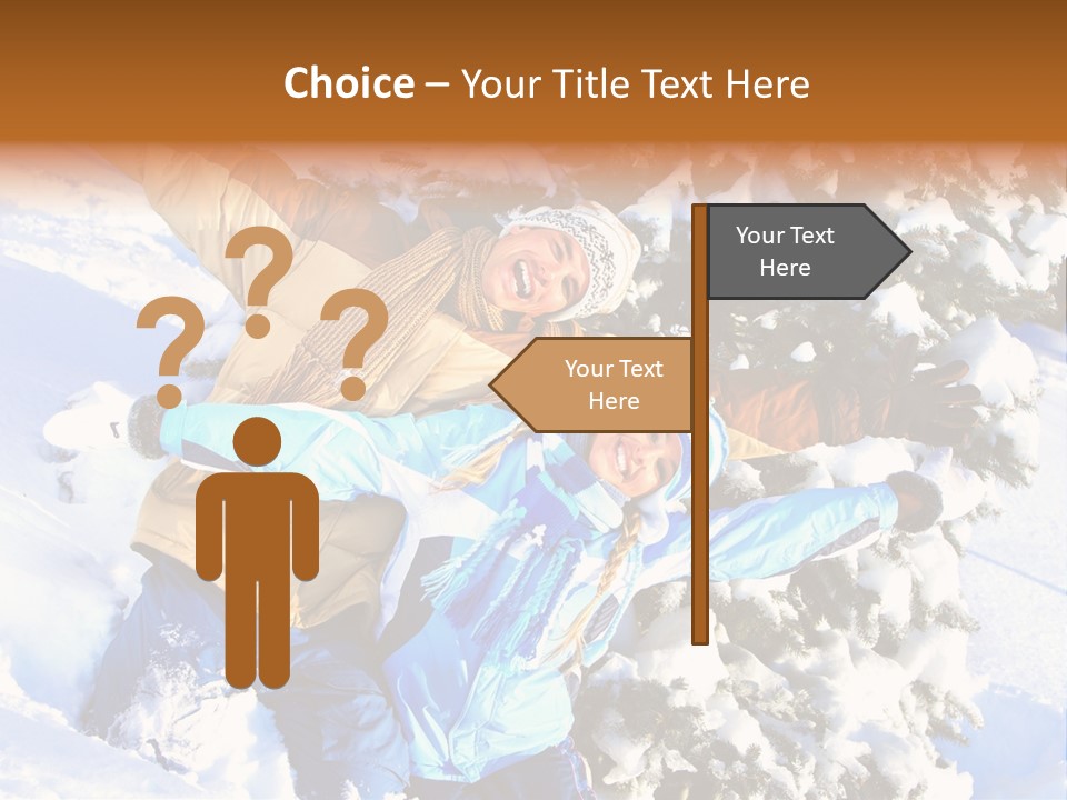 Snowy Sport Hugging PowerPoint Template