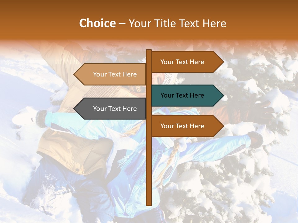 Snowy Sport Hugging PowerPoint Template