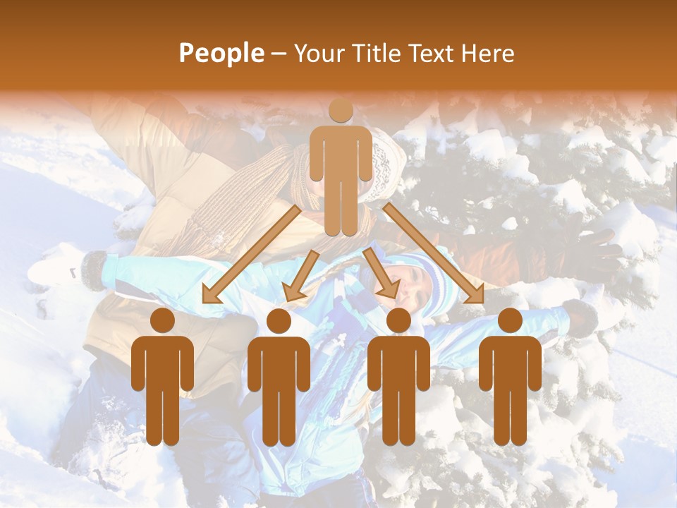 Snowy Sport Hugging PowerPoint Template