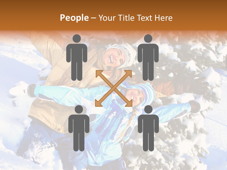 Snowy Sport Hugging PowerPoint Template