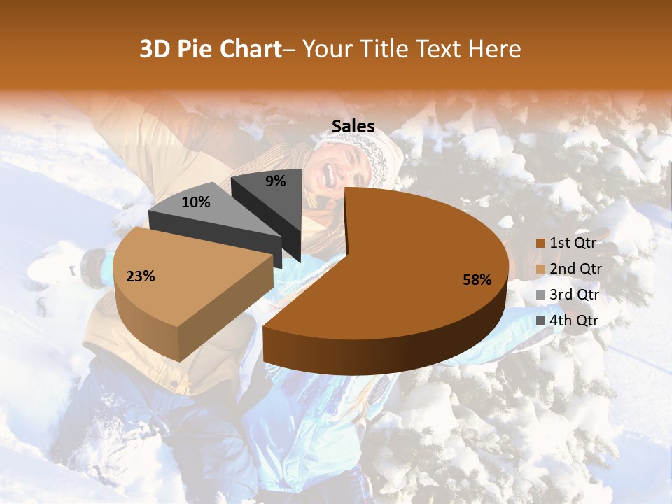 Snowy Sport Hugging PowerPoint Template