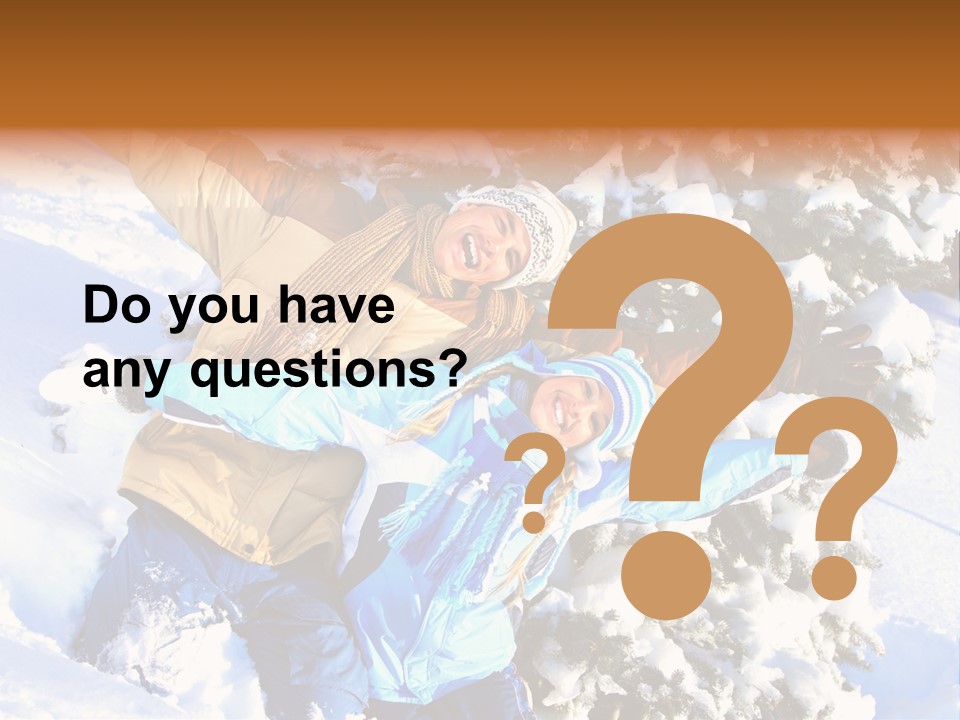 Snowy Sport Hugging PowerPoint Template