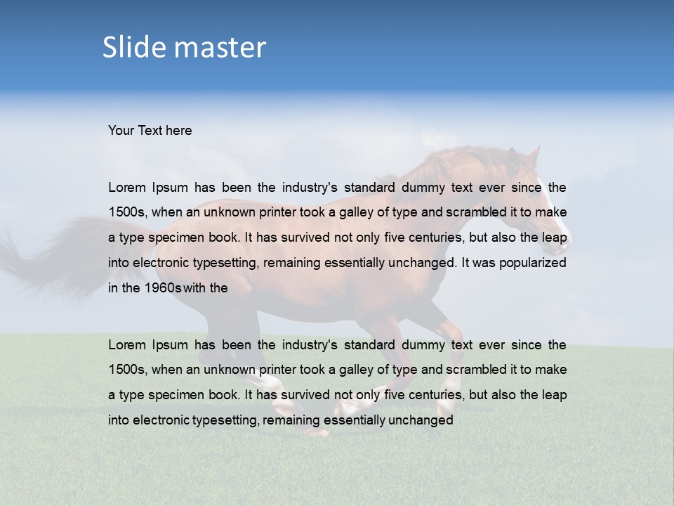 Equestrian Nature Racing PowerPoint Template