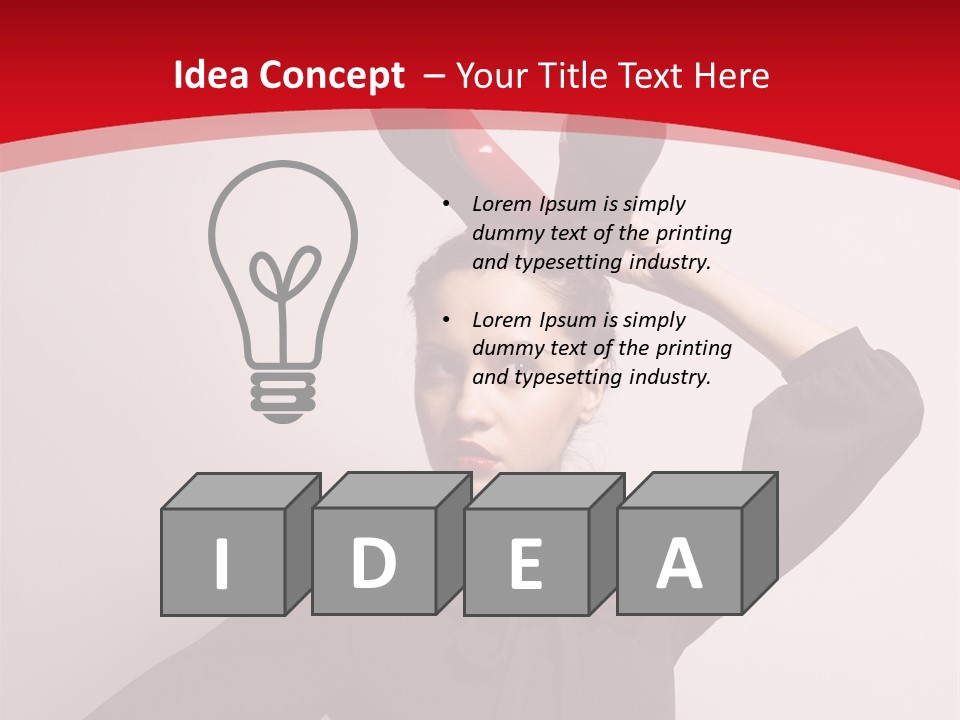 Person Beautiful Pose PowerPoint Template