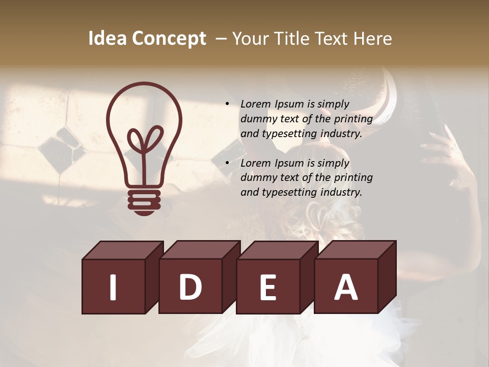 Love Married Ceremony PowerPoint Template