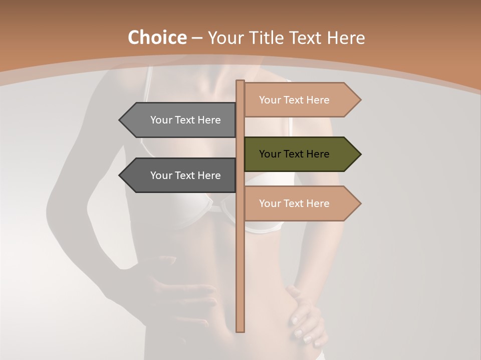 Underwear Girl Female PowerPoint Template