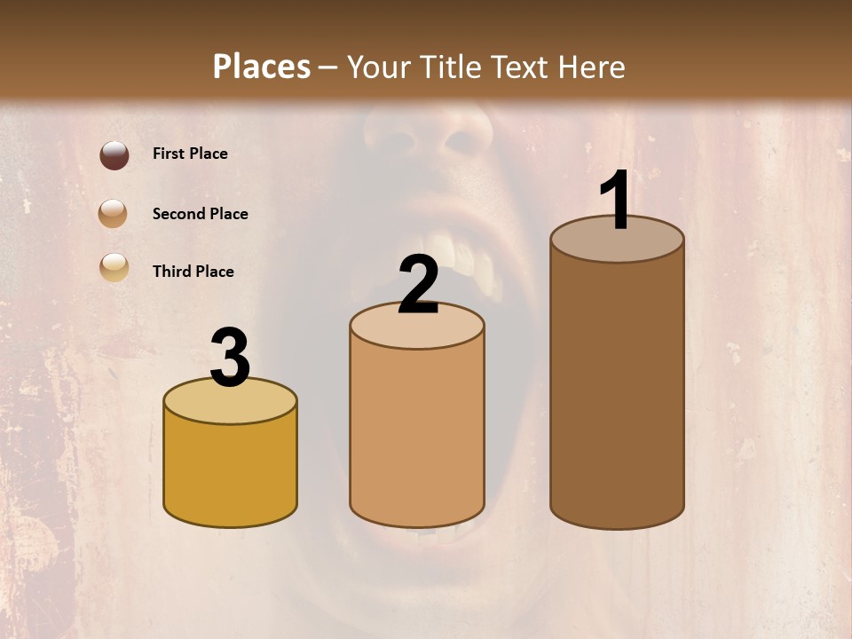 Rust Screaming Male PowerPoint Template