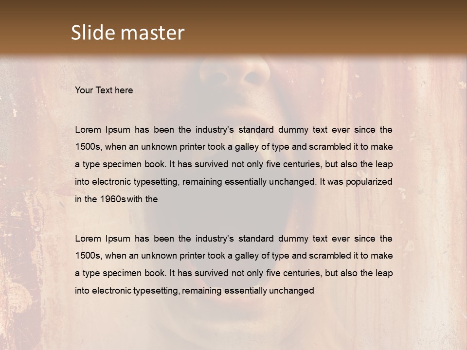 Rust Screaming Male PowerPoint Template