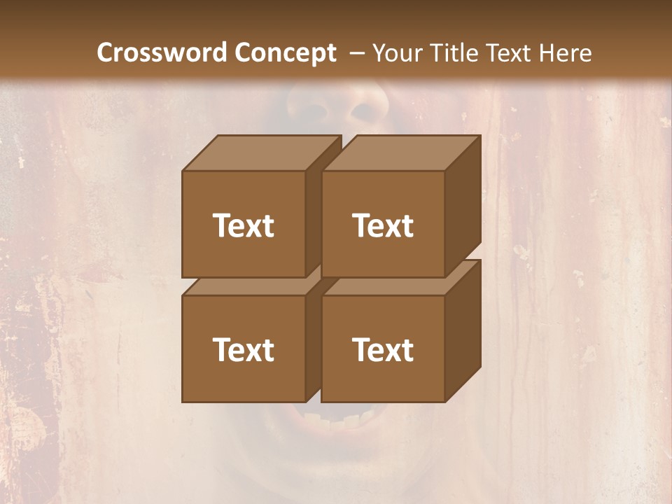 Rust Screaming Male PowerPoint Template
