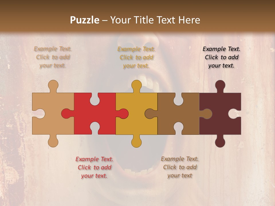 Rust Screaming Male PowerPoint Template