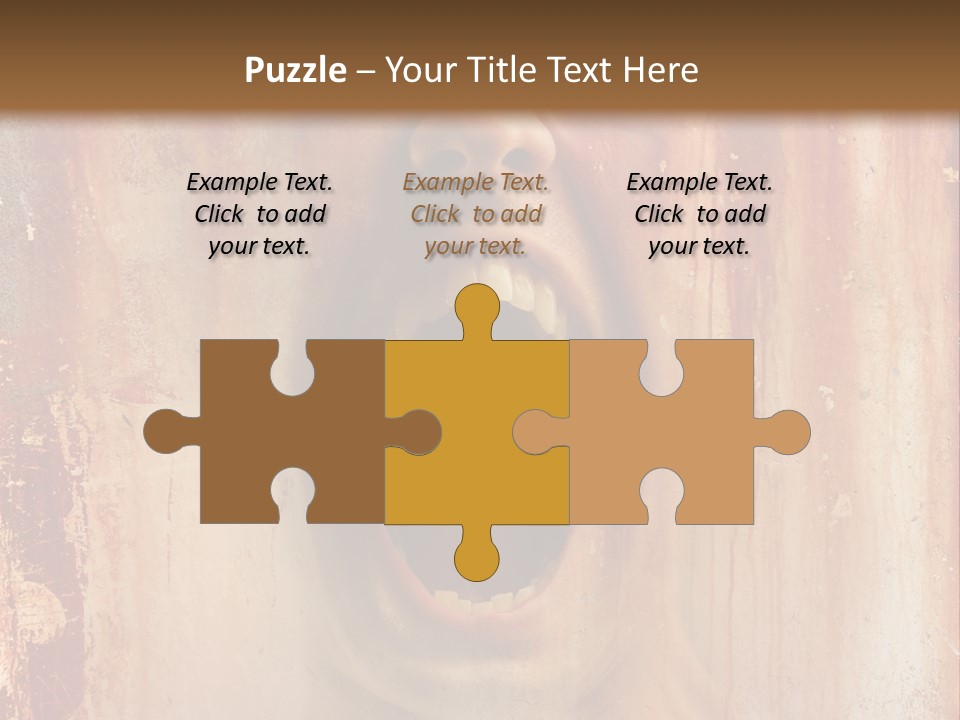 Rust Screaming Male PowerPoint Template