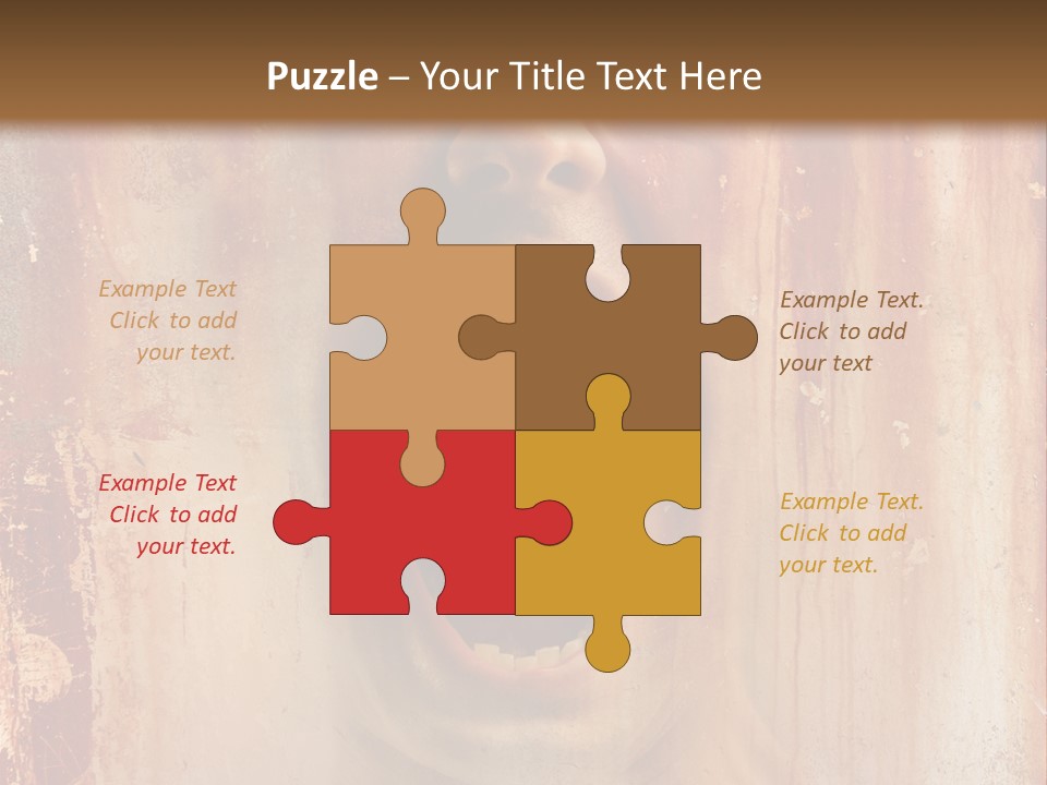 Rust Screaming Male PowerPoint Template