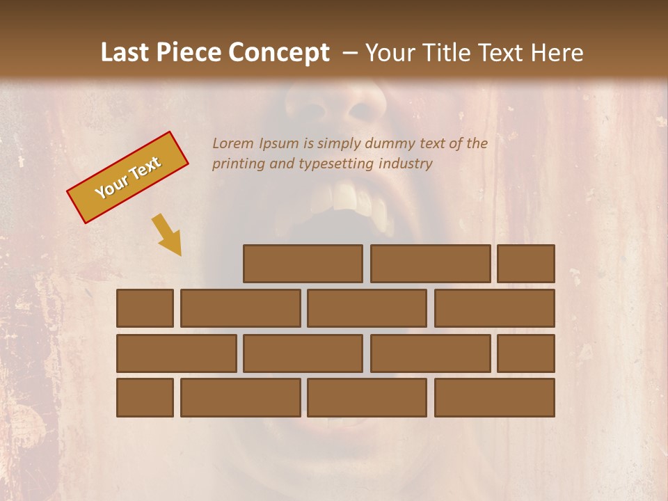 Rust Screaming Male PowerPoint Template
