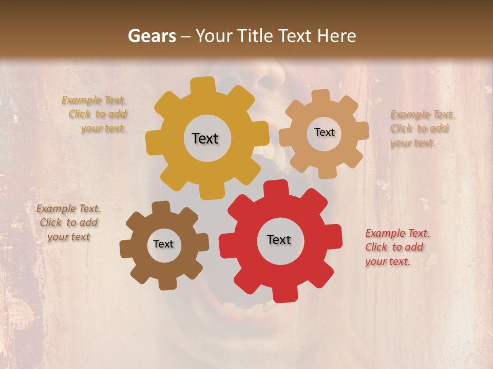 Rust Screaming Male PowerPoint Template