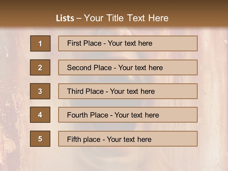 Rust Screaming Male PowerPoint Template