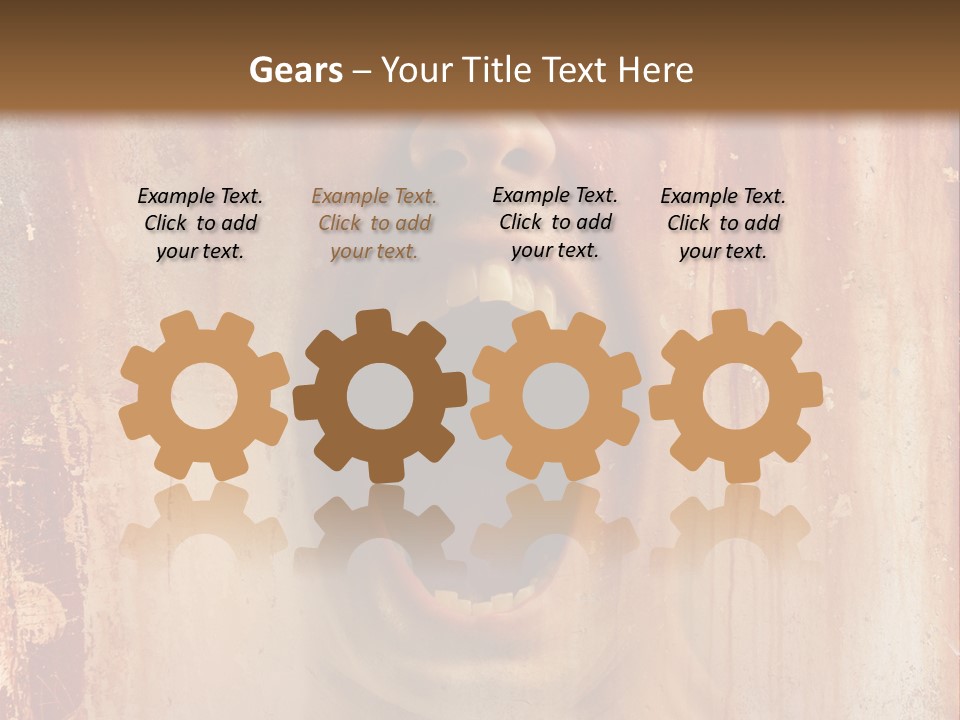 Rust Screaming Male PowerPoint Template