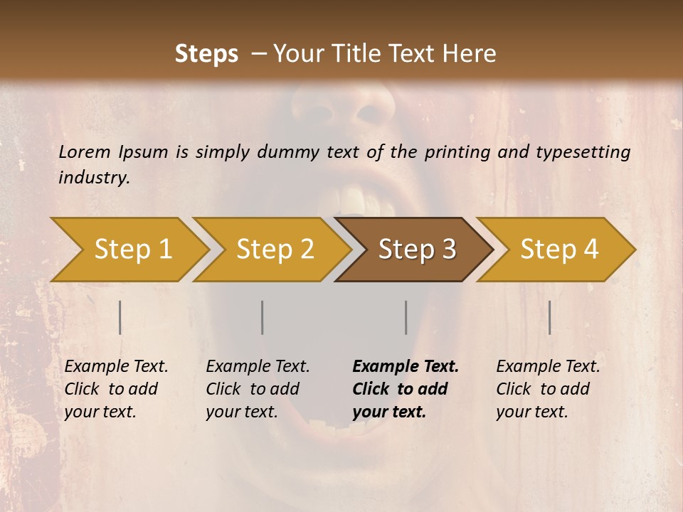 Rust Screaming Male PowerPoint Template