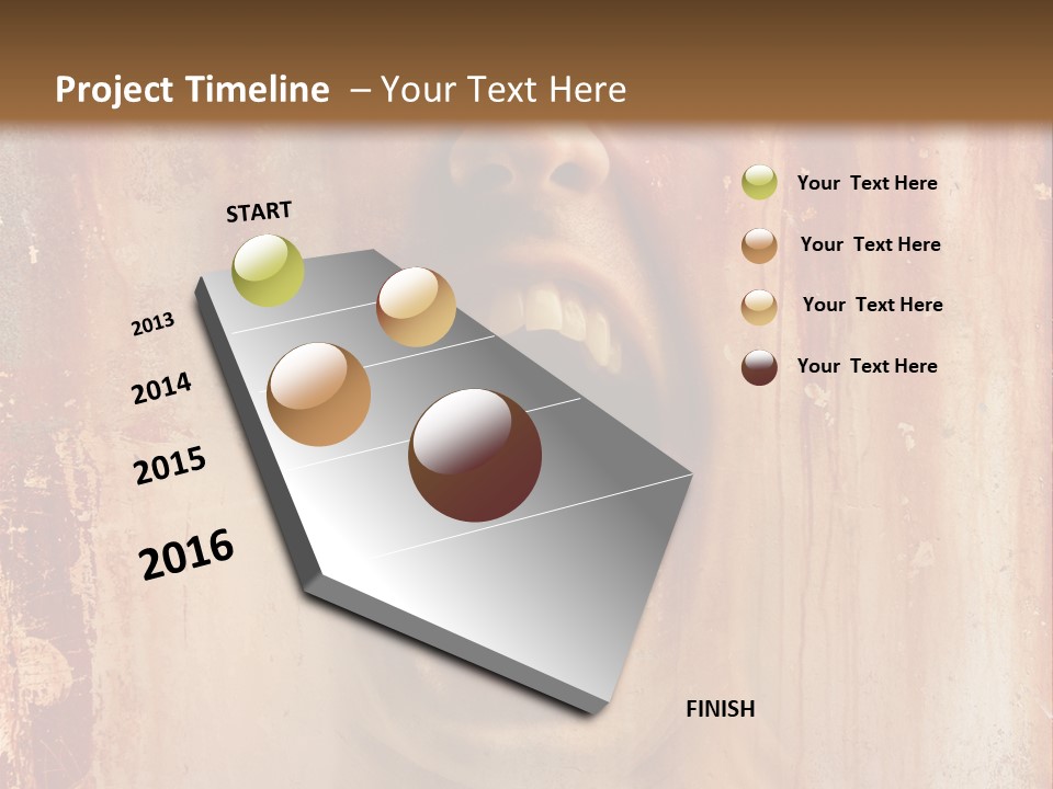 Rust Screaming Male PowerPoint Template