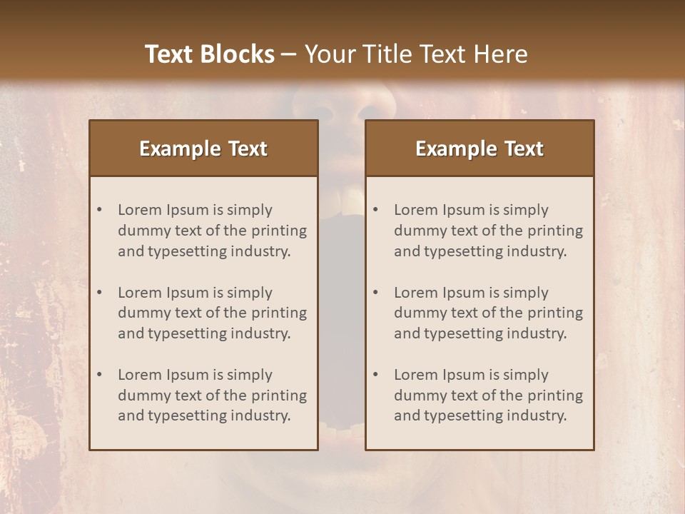 Rust Screaming Male PowerPoint Template