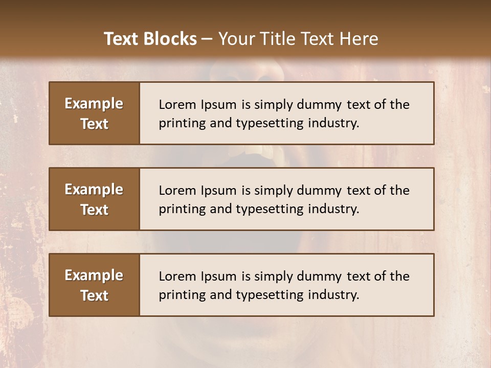Rust Screaming Male PowerPoint Template
