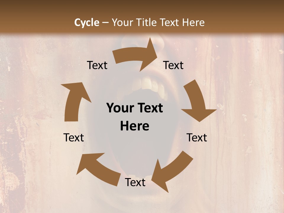 Rust Screaming Male PowerPoint Template