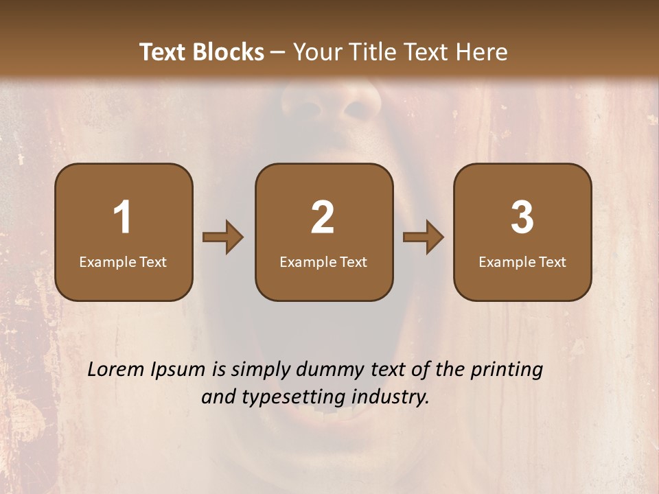 Rust Screaming Male PowerPoint Template