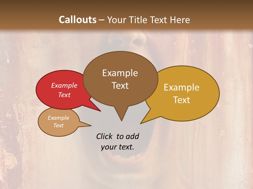 Rust Screaming Male PowerPoint Template