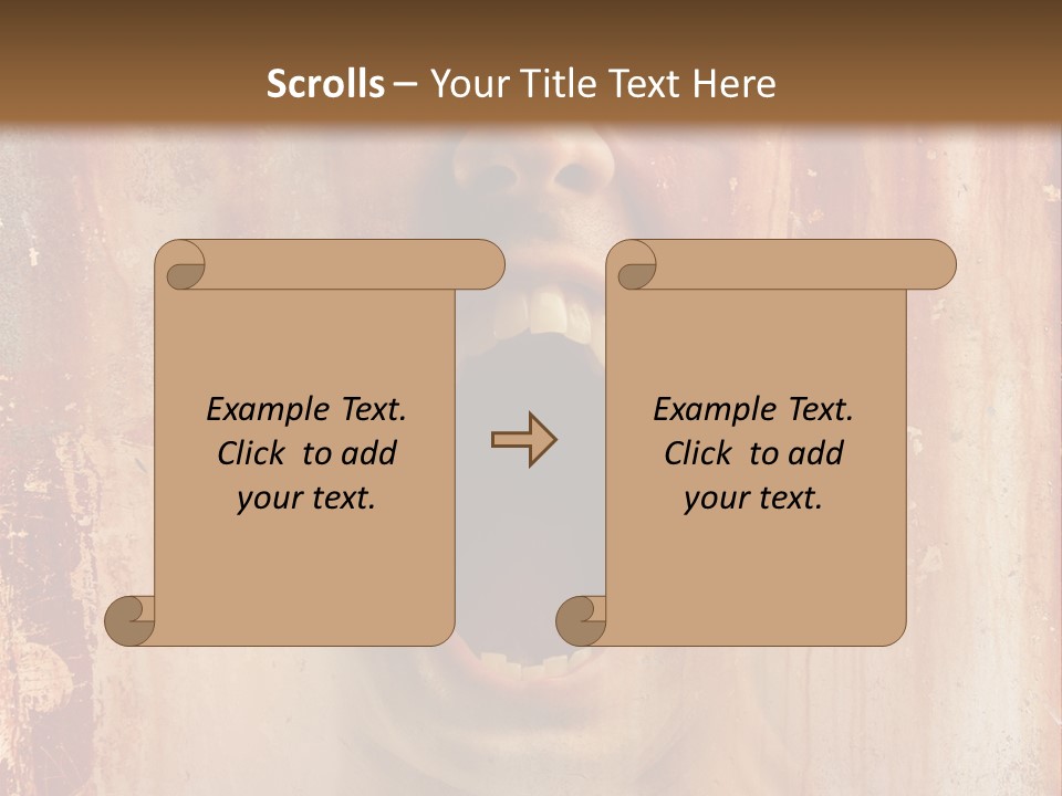 Rust Screaming Male PowerPoint Template