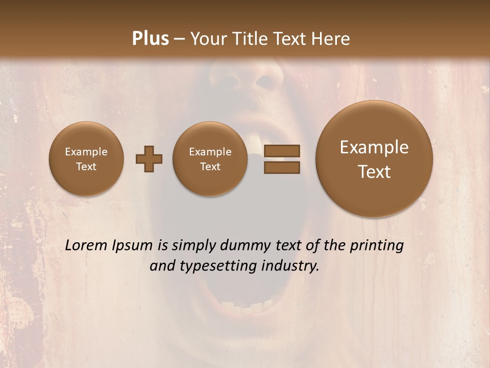 Rust Screaming Male PowerPoint Template