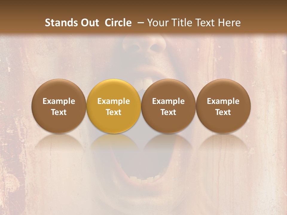 Rust Screaming Male PowerPoint Template