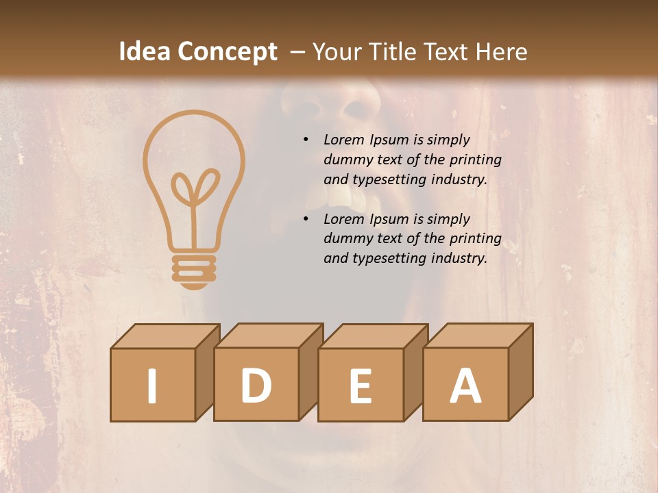 Rust Screaming Male PowerPoint Template