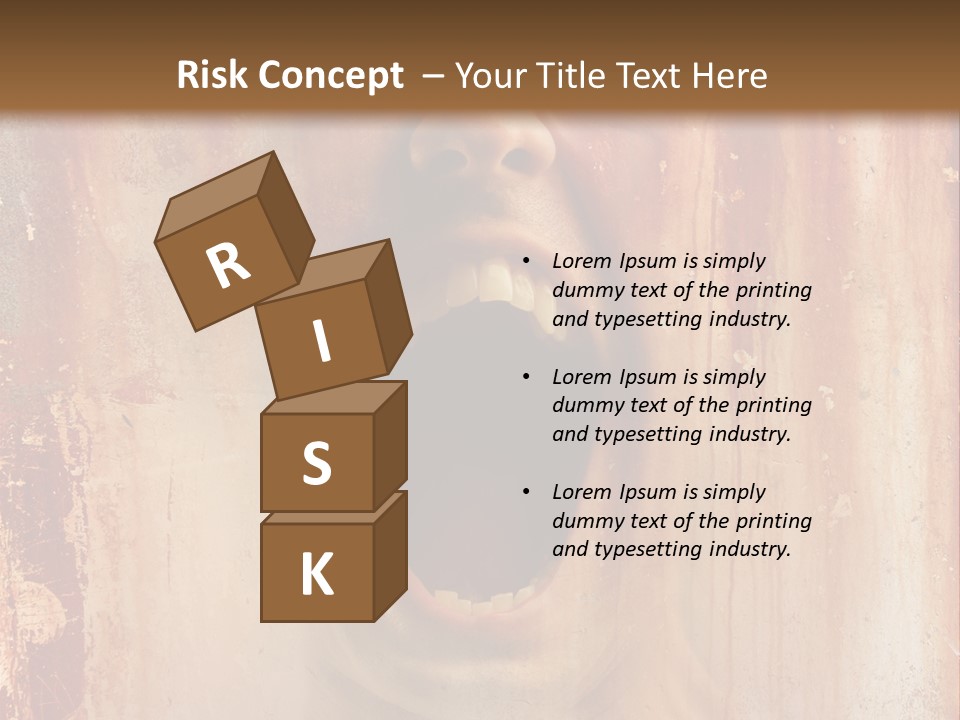 Rust Screaming Male PowerPoint Template