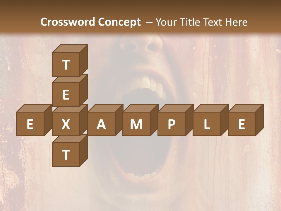 Rust Screaming Male PowerPoint Template