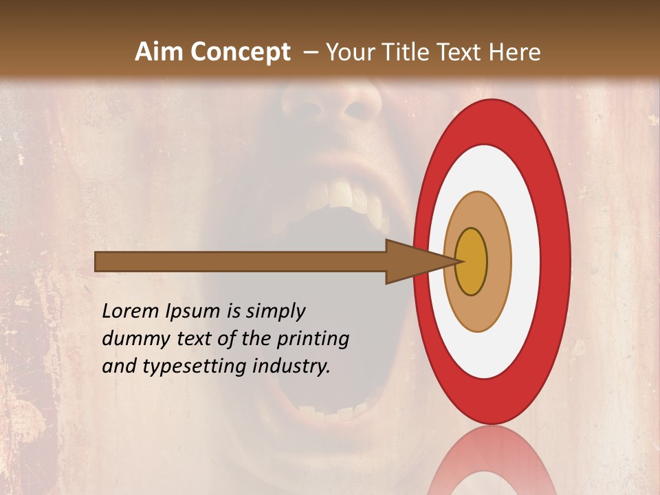 Rust Screaming Male PowerPoint Template