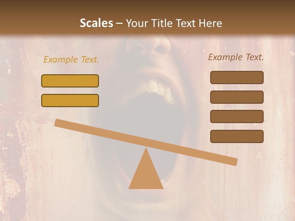 Rust Screaming Male PowerPoint Template