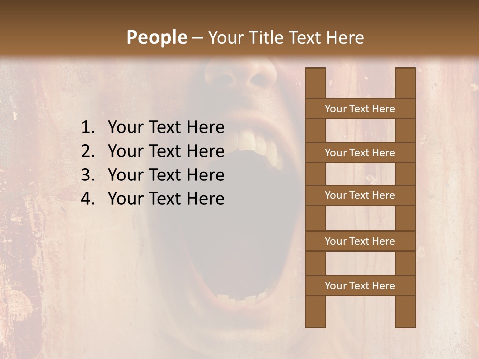 Rust Screaming Male PowerPoint Template