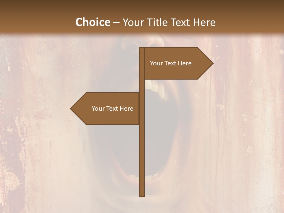 Rust Screaming Male PowerPoint Template